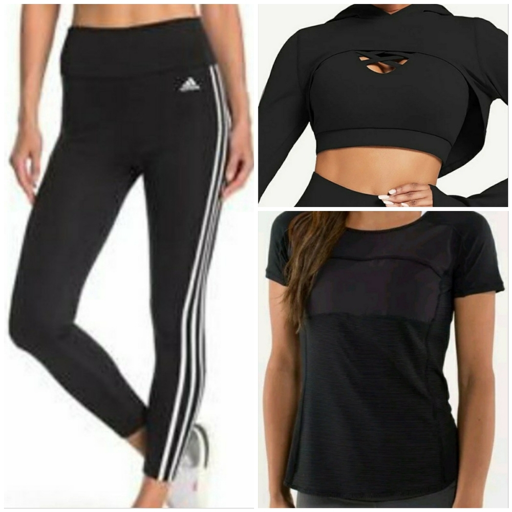 (Athletic Bundle) Adidas Leggings, Lululemon Top & Cropped Hoddie Womens Size S